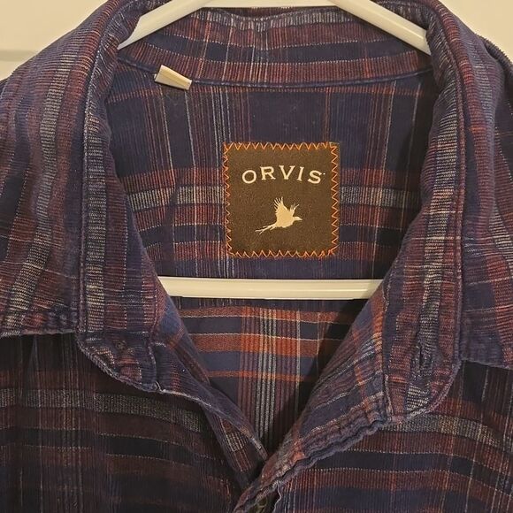 Orvis Plaid Casual Shirt corduroy - Picture 2 of 7